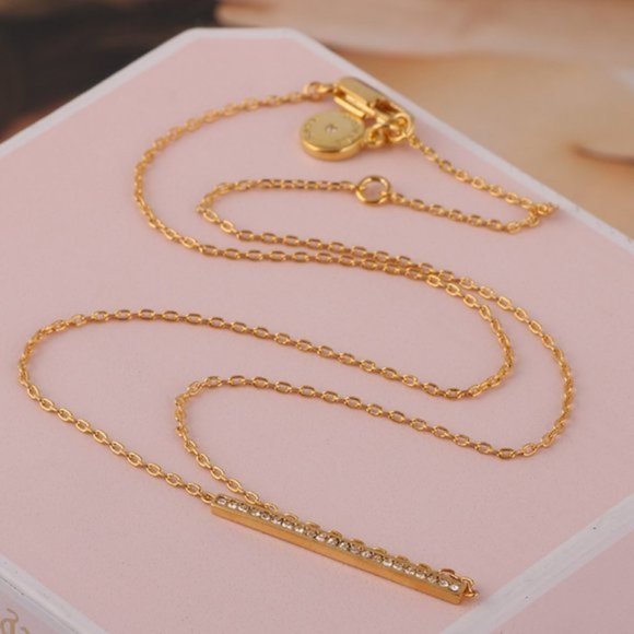 Michael Kors Diamond Pendant Short Necklace - Picture 1 of 5